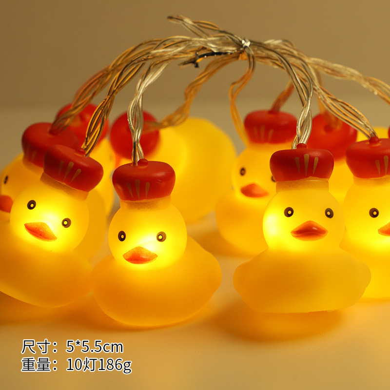 Luces LED de Navidad, luces LED de vinilo con forma de animales, luces de Navidad con forma de pato de dibujos animados, luces de Navidad de Amazon, luces decorativas navideñas