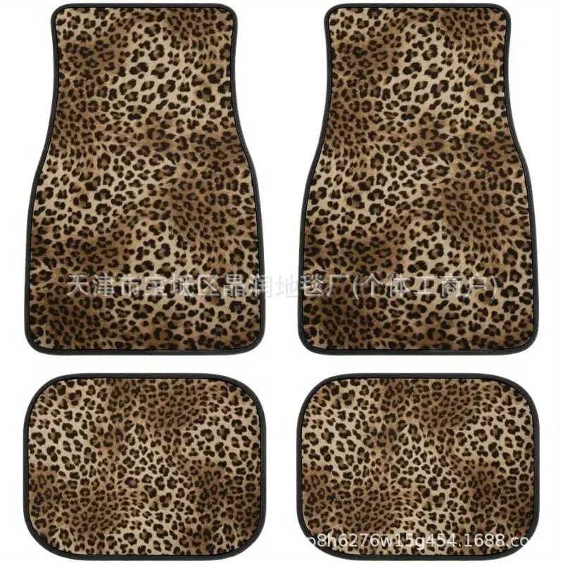 Temu Can Deliver Car Universal Four-Piece Set of Floor Mats for Main and Passenger Seats, Stain-Resistant, Wear-Resistant and Dust-Proof Floor Mats, Cab Mats