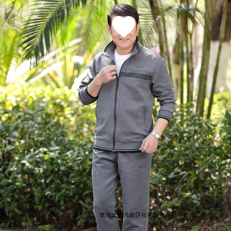 Middle-aged and elderly men's sports suits for spring and autumn, couple's casual sportswear, women's dad's and mom's clothing, elderly clothes Middle-aged and elderly men's sports suits for spring and autumn, couple's casual sportswear, women's dad's and mom's clothing, elderly clothes