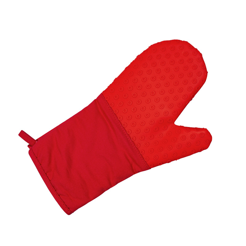 Guantes de silicona de medio palmo de nuevo estilo con algodón añadido y aislamiento engrosado, antiescaldaduras, antideslizantes, resistentes a altas temperaturas, adecuados para hornos de microondas, repostería y uso en la cocina. image 7