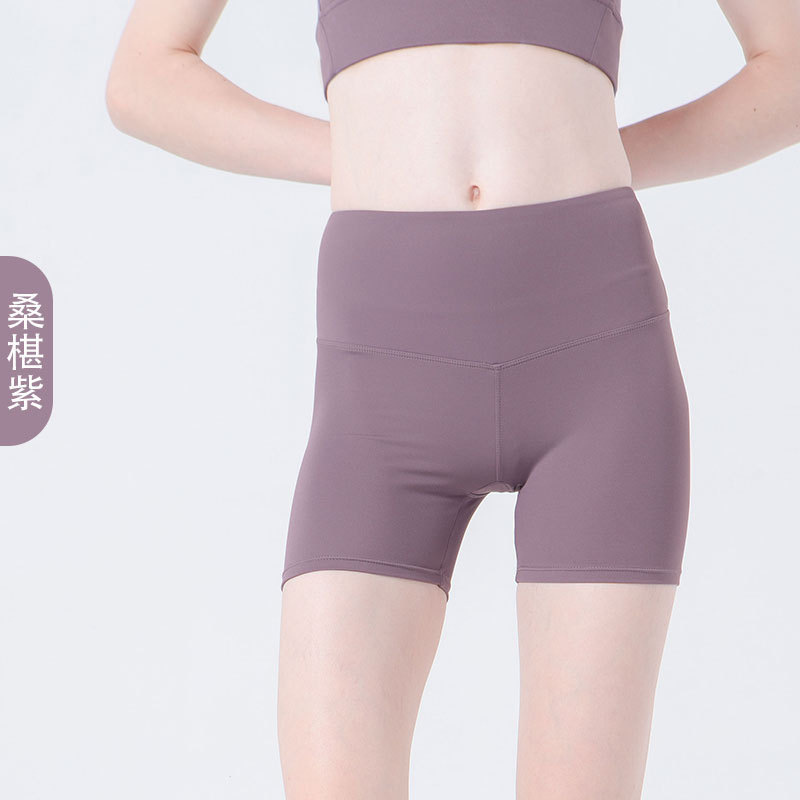 Procesamiento de ropa de yoga personalizada, pantalones de yoga de nube, pantalones deportivos de tres puntos, pantalones cortos de fitness transpirables de cintura alta para mujer