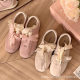 Grape Mom with Ballet Style Training Shoes Women's Inner Height Increase New Casual Joker Leather plus size Women's Shoes 41-43