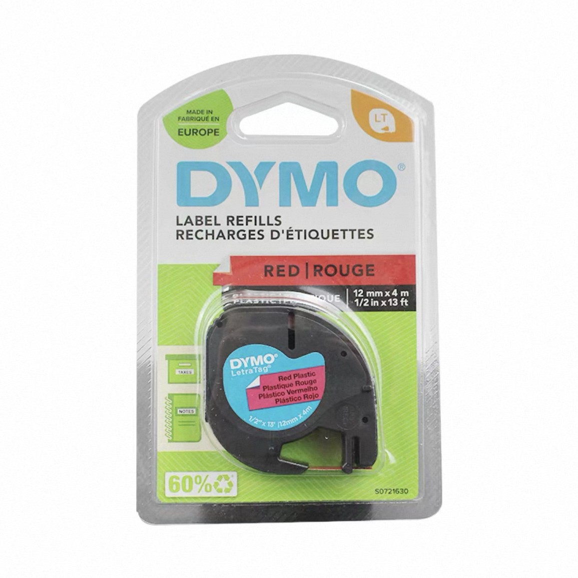 Impresora DYMO LT-100H Papel de etiquetas 91201 / 91221 Cintas de tinta LetraTag fácil de pegar 12mm image 9