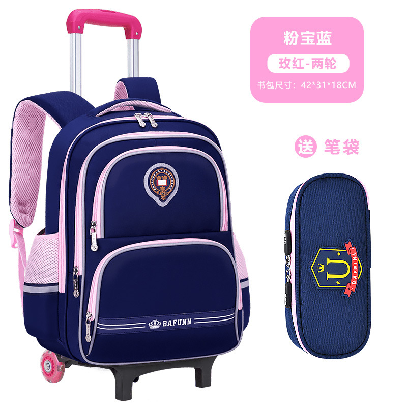 26 nuevas mochilas de tirón para niños y niñas 2 - 3 - 5 - 6 grados mochilas de hombro para niños de gran capacidad para reducir la carga