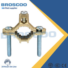 銅接線夾黃銅電纜連接器電力金具異形線夾螺栓線夾接地棒廠家直銷