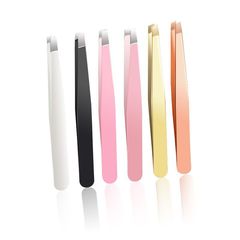 Beauty and personal care tools stainless steel 430 opening dense 96 oblique flat tip oblique knife-shaped eyebrow tweezers eyebrow trimmer
