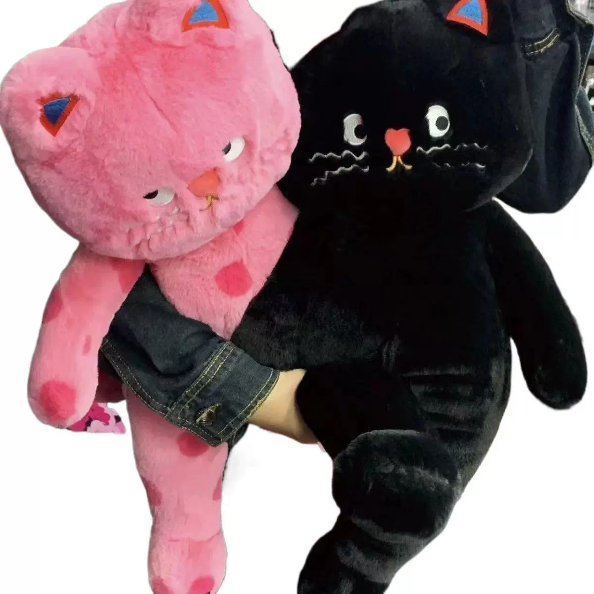 Plush Cat Pillow Doll, Soft Spot Pattern, Gift Sizes 40–120 cm