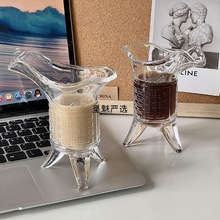 ins创意搞怪秦始皇奶茶杯玻璃杯帝王杯古代三足杯仿古爵杯酒杯子