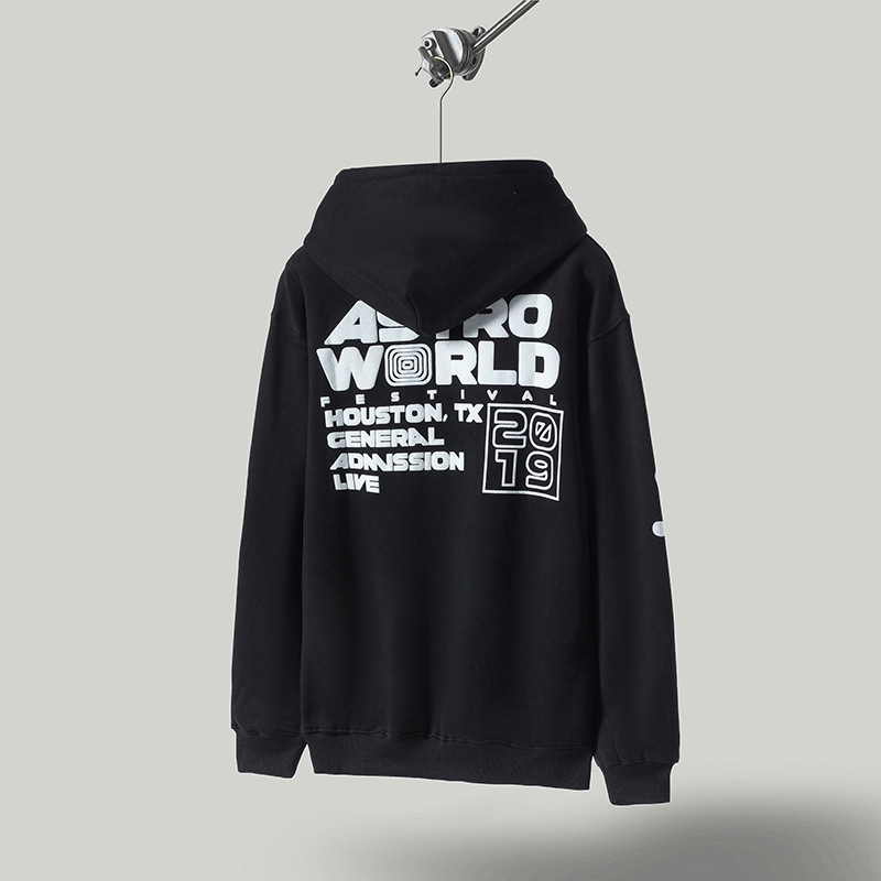 Sweat à capuche unisexe style high street avec lettres brodées_voghion.com