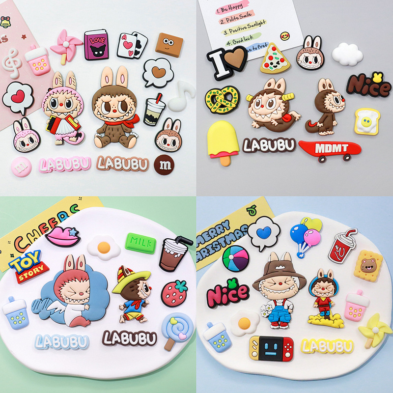 拉布布monster怪物娃娃饰品配件手机壳水杯日用品装饰洞洞鞋创意