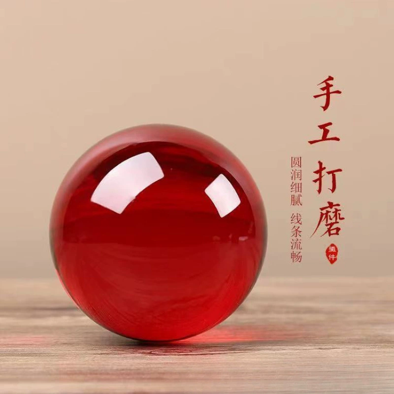 Большой красный трансферный бисер Hongyunzhu открывает красный стеклянный хрустальный шар благословение украшения