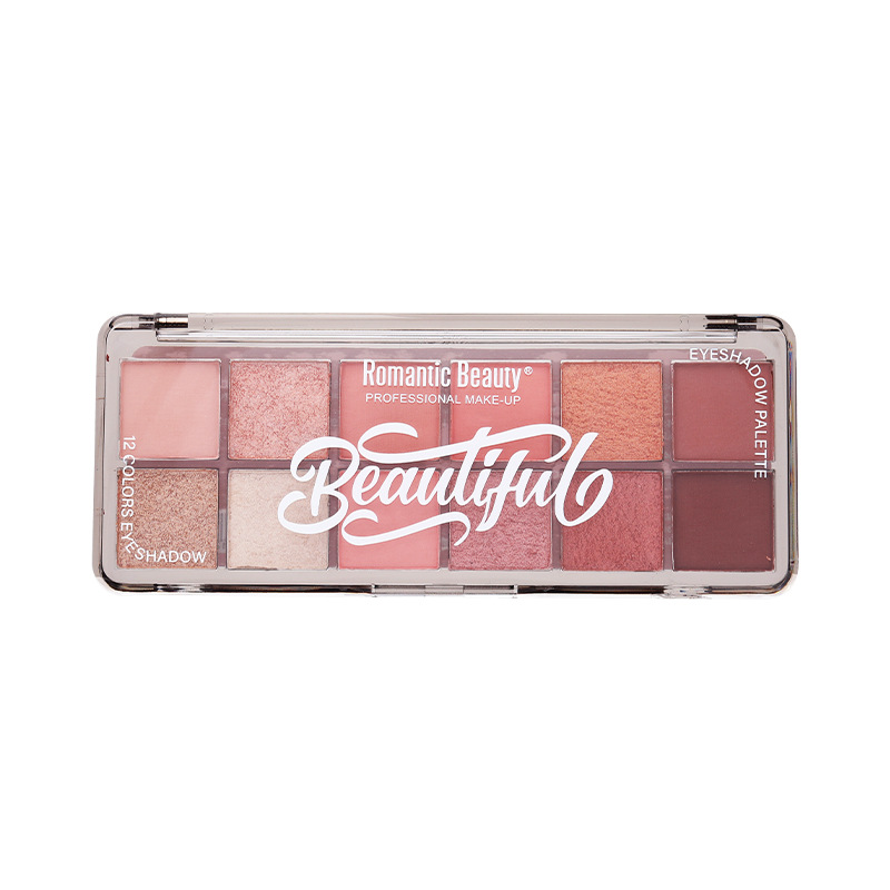 Transfronterizo de 12 colores de flash de sombra de ojos mate marrón duradero impermeable polvo mezcla de humo de maquillaje de ojos multicolor brillo image 6