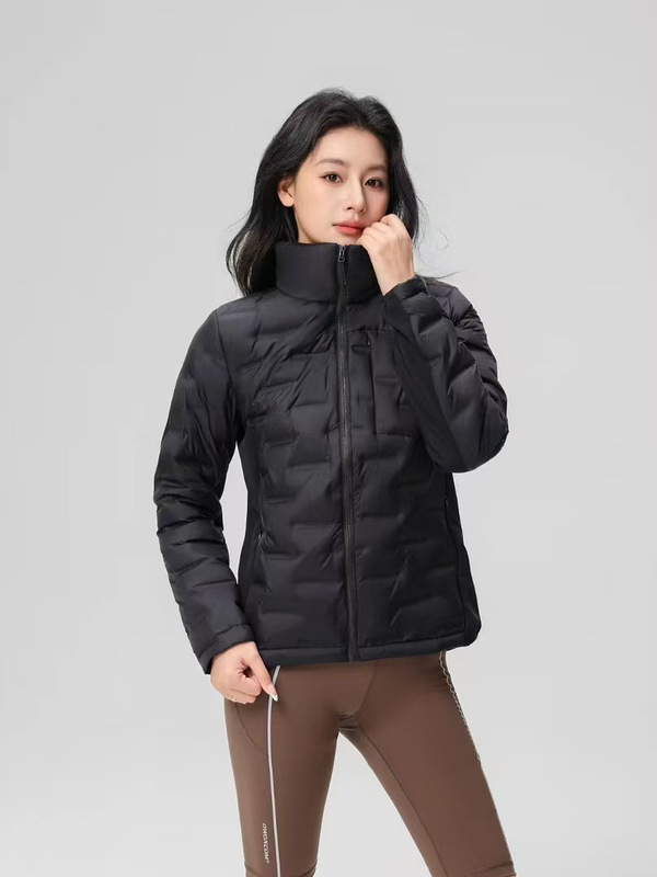 羽绒服女2025秋冬季新款轻薄款休闲时尚立领保暖修身加厚短款外套|undefined