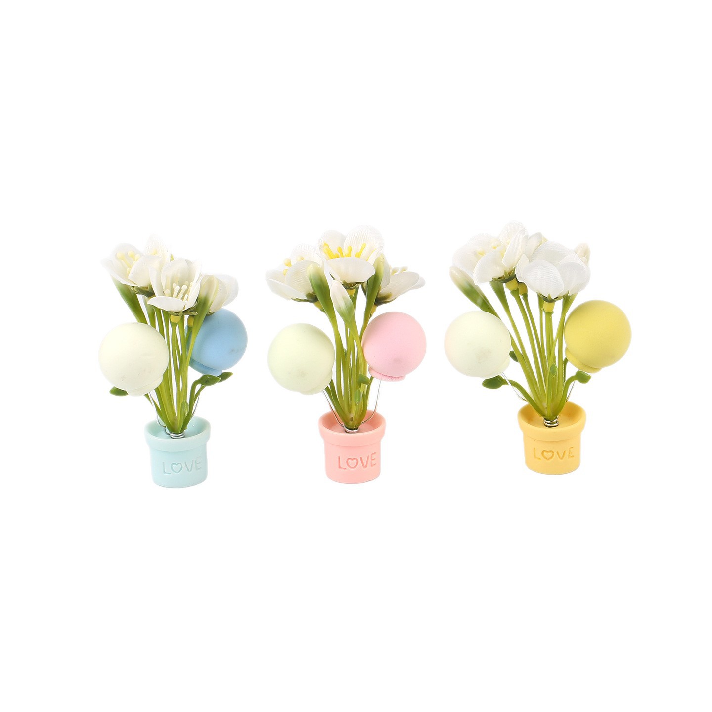 Innovación de nuevos productos adornos de automóviles de simulación de flores adornos interiores adornos lindos creativos frescos y románticos