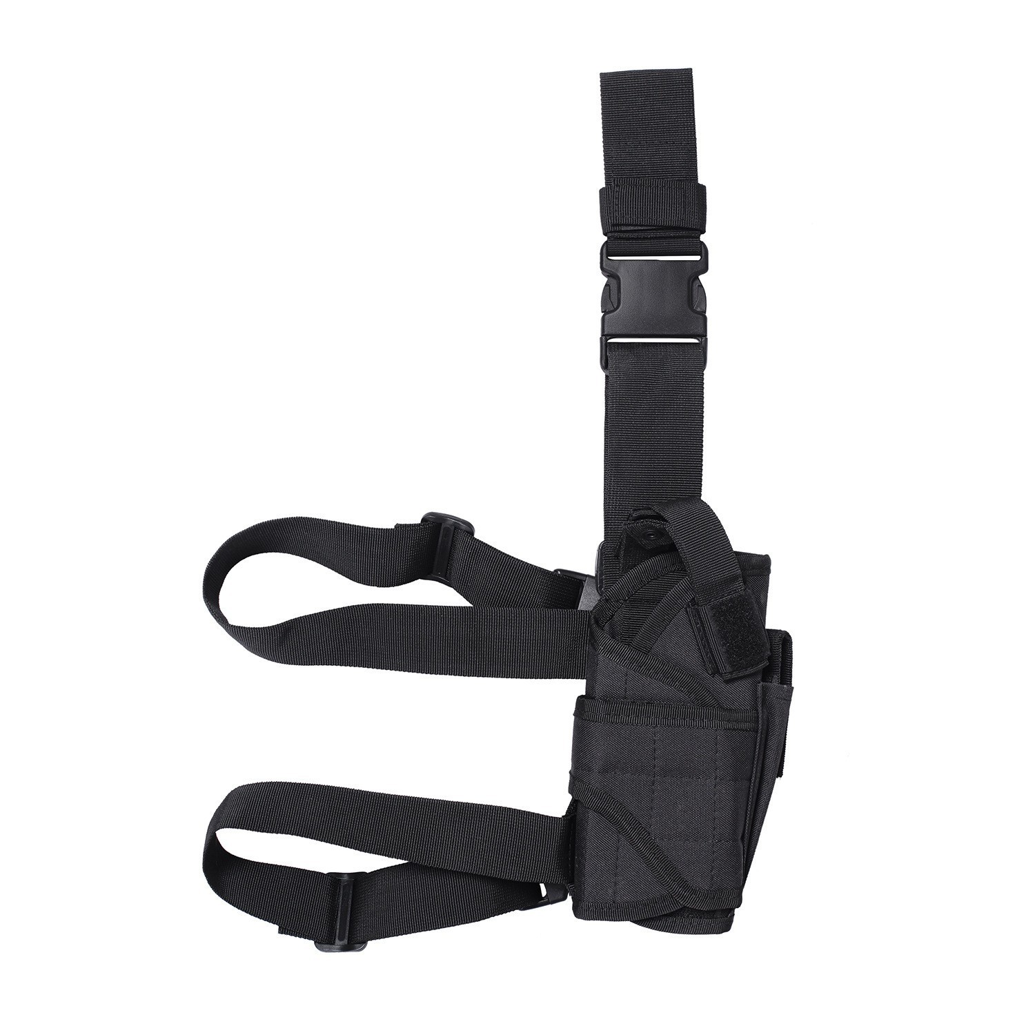 Funda táctica para pierna, funda táctica de camuflaje militar de extracción rápida para pierna, funda para muslo tipo tornado, ligera y portátil