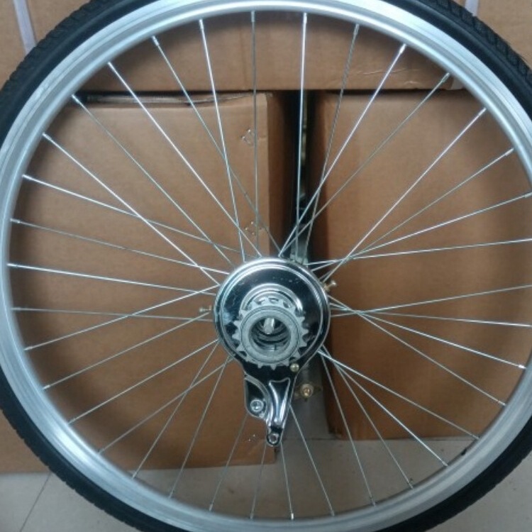 Bicycle Aluminum Alloy Wheels with No-Tire Solid Tires 24-26inch Front and Rear Wheel Assembly Inflatable Wheel Set Sf Express