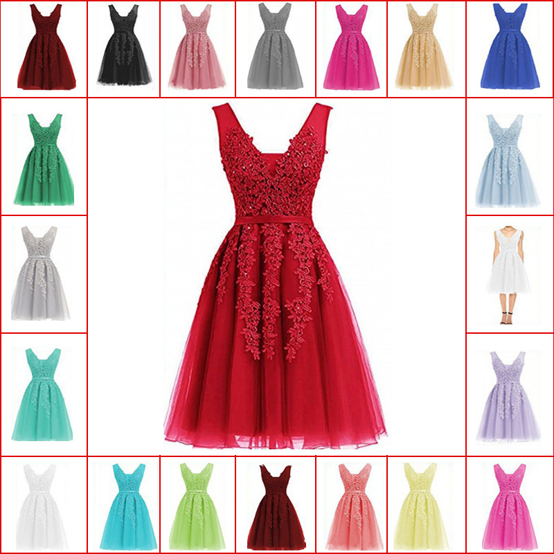 European and American Style Appliqué Evening Dress 2026 Spring New Women's Sleeveless Homecoming Dress Short Bridesmaid Dress European and American Style Appliqué Evening Dress 2026 Spring New Women's Sleeveless Homecoming Dress Short Bridesmaid Dress