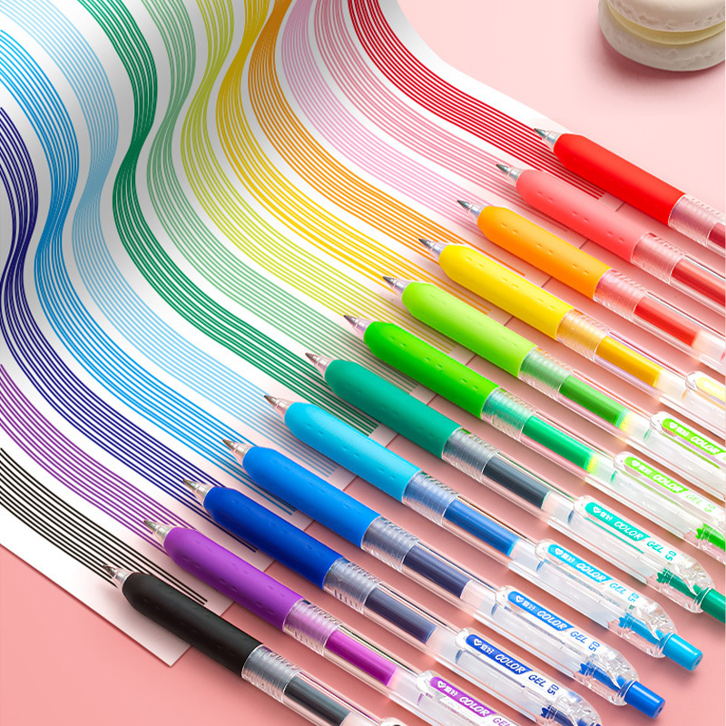 Hobby GP260 Colorful Press Gel Pen 48 Colors DIY Handbook Colorful Pen Primary School Student Note Mark Key Pen