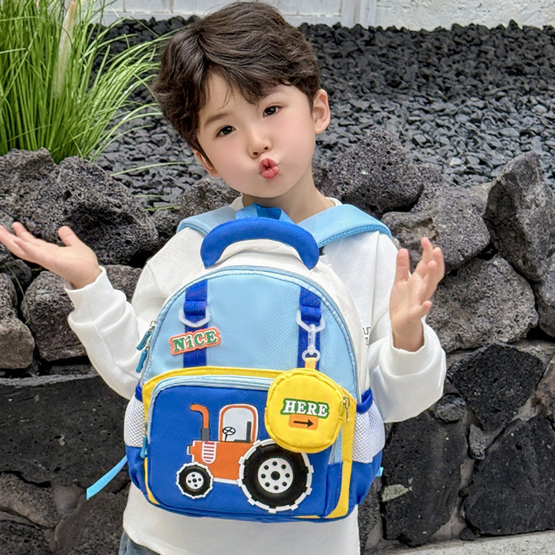 Mochila de jardín de infantes de dibujos animados Mochila de niños de clase media y pequeña Mochila de niños de 3 a 5 años Mochila de preescolar
