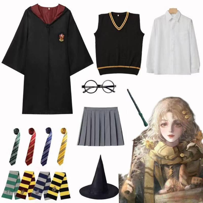 ハリーポッターコスプレ成人学生制服スーツホグワーツハロウィン特別なcosスーツ|undefined