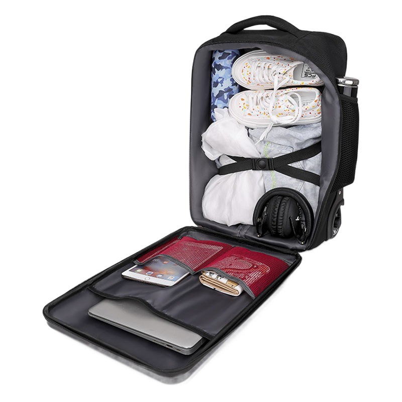 Nueva fábrica al por mayor de gran capacidad cáscara dura negocio trolley viaje equipaje mochila hombres y mujeres