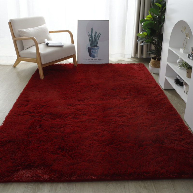 En stock suministro grueso lavable seda manta de felpa alfombra de piso dormitorio sala de estar alfombra de piso estera de la ventana de la Bahía alfombra de empalme image 9