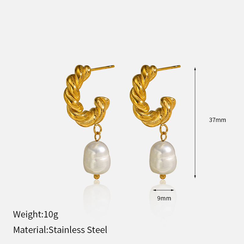 20g Weight 304 Stainless Steel Ear Needle Material Drop Earrings, Ear Studs Classification 1 Pair Quantity Holiday, Daily Occasion 304 Stainless Steel, Imitation Pearl Material Geometric Pattern All Seasons Season Women's Gender Polished Finish IG Style, Elegant, Vintage Style Style 1 Pair IG Style Elegant Vintage Style Geometric 304 Stainless Steel Imitation Pearl Drop Earrings Ear Studs 5