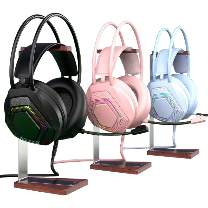 Auriculares controlados por cable computadora teléfono móvil universal e-sports juego reducción de ruido auriculares frescos Tangmai 7,1 canales