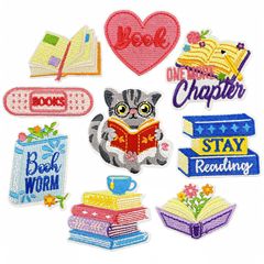 新しいかわいい本刺繍布ステッカー猫愛パッチ装飾刺繍スタンプデカール既製服アクセサリー