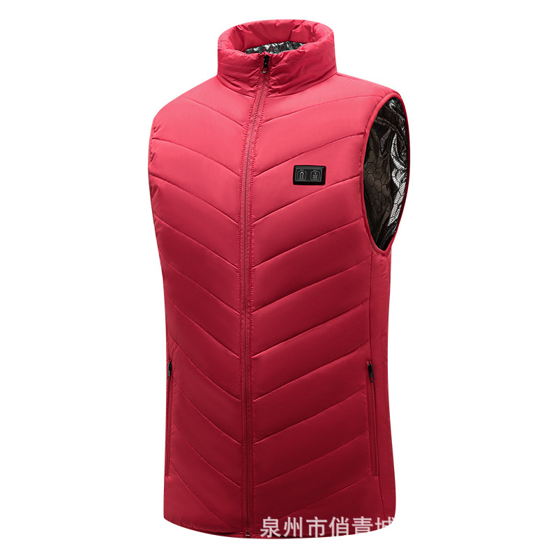 Chaleco caliente transfronterizo Chaleco de calefacción USB de los hombres Chaleco de calefacción ropa de calefacción caliente Chaleco de temperatura constante inteligente