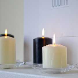 尖顶圆柱蜡烛教堂生日茶烛无烟婚庆无香味宴会