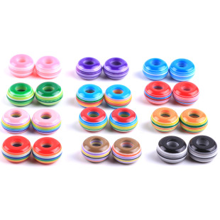 Striped rainbow resin large hole beads without buckle imitation glass rainbow beads accessories DIY bracelet loose beads wholesale