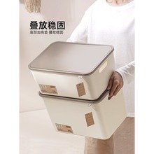 桌面收纳盒带盖日式塑料储物盒家用厨房整理盒学生宿舍杂物收纳箱