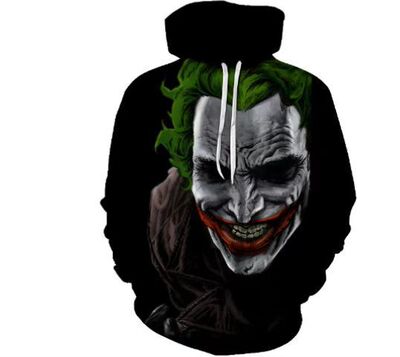 2022 New men 3D Digital printing Skull Sweater Men's Spring and autumn payment Hooded Sweater Large Sweatshirt