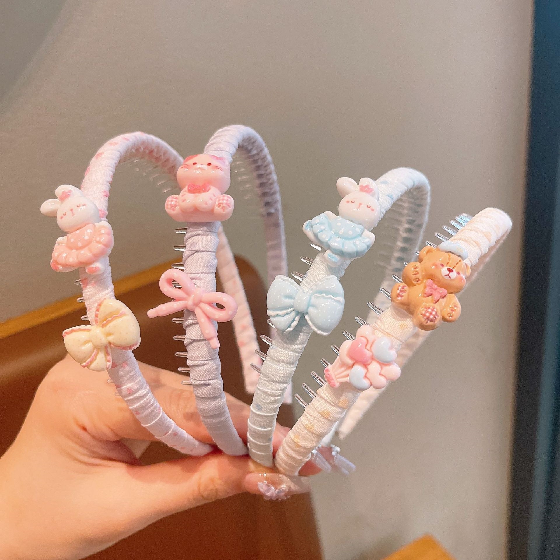Cabezas de niños de cabello de mar de tela coreana antideslizante prensas de cabello de niñas de cabello de banda de cabello