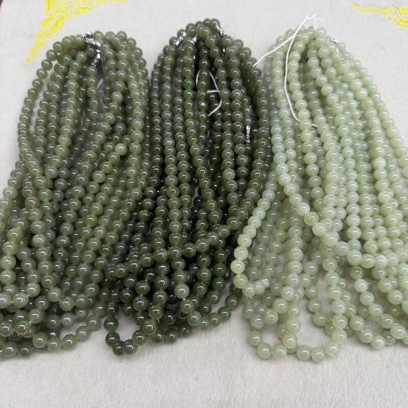 Hetian Jade Qinghai Material Clear Lake Green 8mm Necklace with 56 Beads for Mom Hetian Jade Necklace 8mm Mom Chain Hetian Jade Qinghai Material Clear Lake Green 8mm Necklace with 56 Beads for Mom Hetian Jade Necklace 8mm Mom Chain