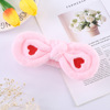 Colored headband with bow for face washing, yoga clothing, scarf, hair accessory, with embroidery, wholesale