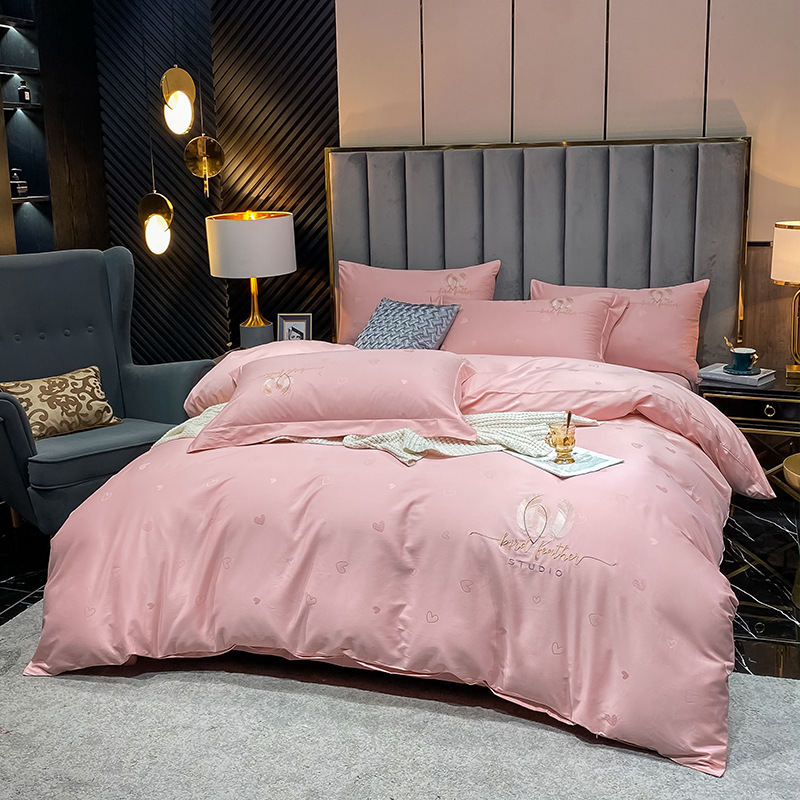 2021新款100支长绒棉刺绣单被套 200*230提花刺绣被罩220*240双人|ms