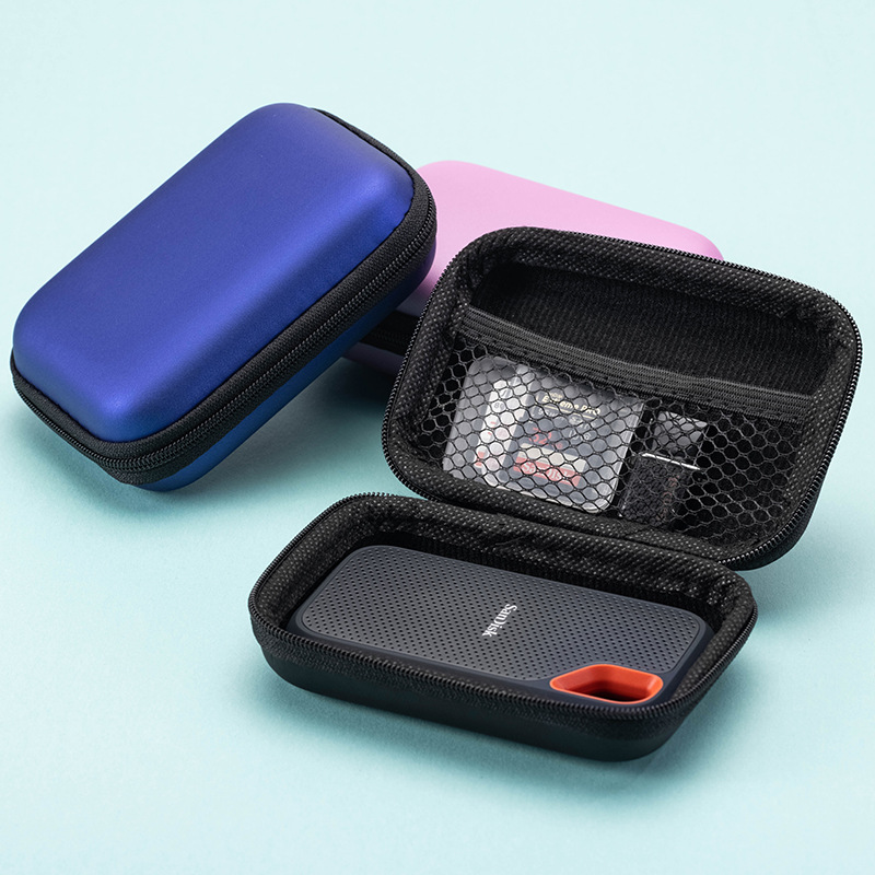 Fabricante en stock Eva bolsa de almacenamiento caja de almacenamiento de auriculares cable de datos bolsa de auriculares