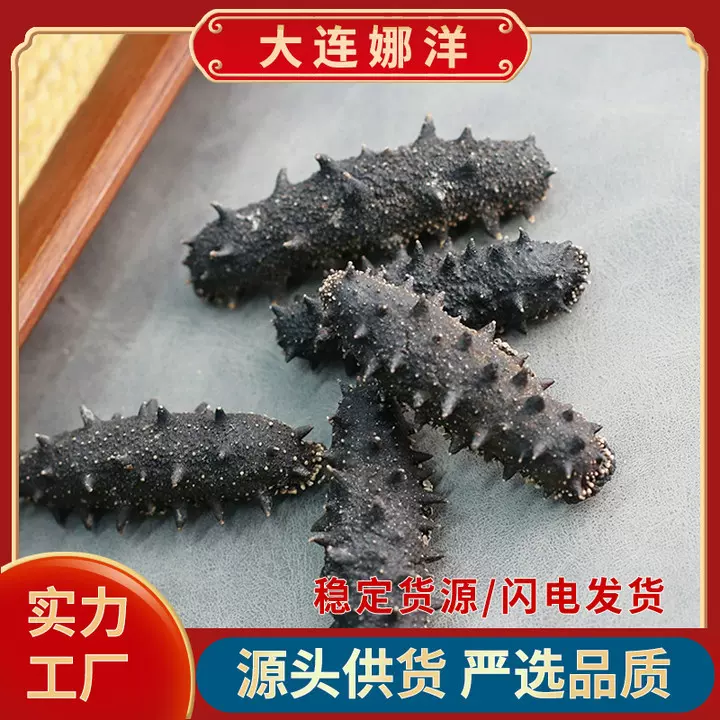 大连淡干海参50g水产海参干货批发食用厂家一手野生辽参礼盒装