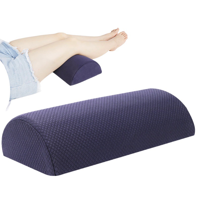 Amazon Venta caliente semicilíndrico pie almohada lenta rebote memoria espuma multifuncional pierna almohada memoria algodón cojín pierna almohada cintura almohada