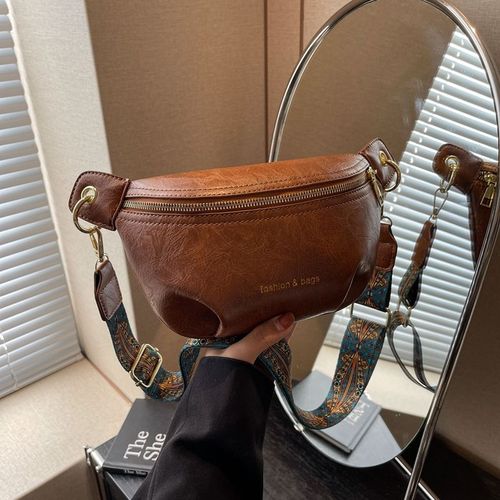 This year's popular small women's spring and summer quality crossbody bag with wide shoulder strap, retro and versatile commuting crossbody bag