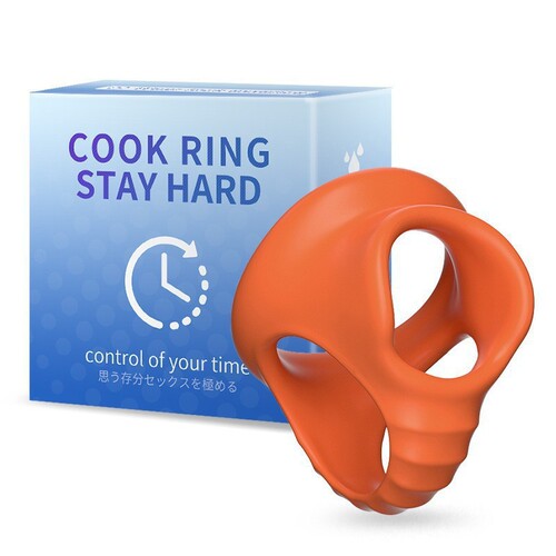 Foreign trade cross-border non-vibration locking sperm ring sex toy men's silicone ring men's products four-hole physical ring