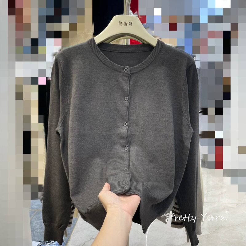复古法式圆领针织开衫2025早秋新款清新森女系小个子简约百搭上衣|undefined