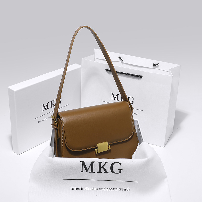 Genuine Leather Small Square Bag 2026 New Arrival Niche Designer Luxury Versatile Crossbody Underarm Tofu Bag For Women - Thumbnail 8