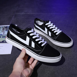 Korean-style All-match Canvas Shoes Men's Hong Kong-style Casual Sneakers Students Women's Low-top Students White Shoes Couple's ins Shoes
