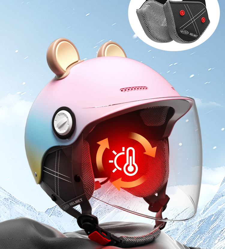 AD Electric Vehicle Helmet 3C Certified Men's and Women's Half Helmet Summer Sunscreen Battery Motorcycle Helmet Anti-UV