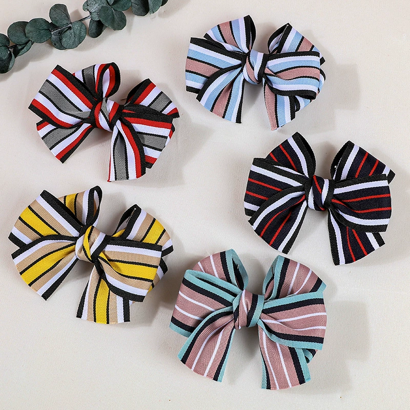 Бант полосатый корейская модная женская обувь цветок шляпа цветок ручной работы аксессуары для рукоделия одежда аксессуары для волос лента