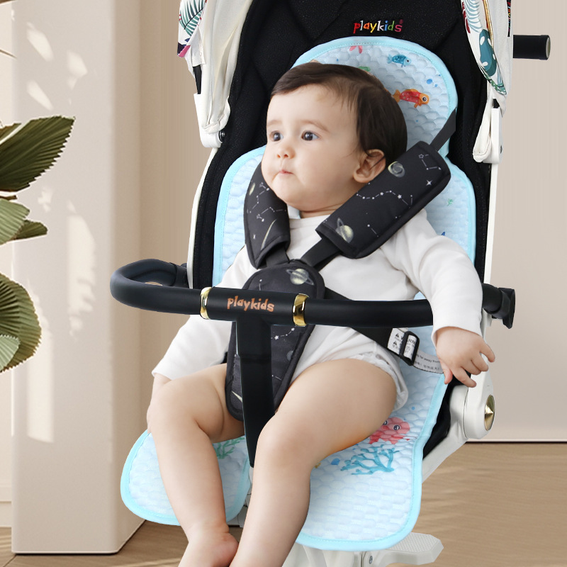 Baby stroller cool bean mat seat cushion ice silk universal safety seat baby dining chair cushion summer baby walking artifact