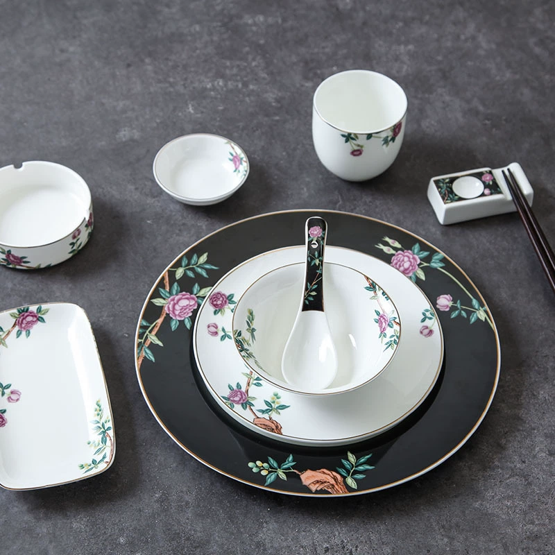 Tableware for hotel, ceramic set, 4 piece set